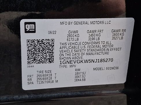 Used 2022 Chevrolet Traverse LT w/ LPO, Floor Liner Package AWD/4WD image 31