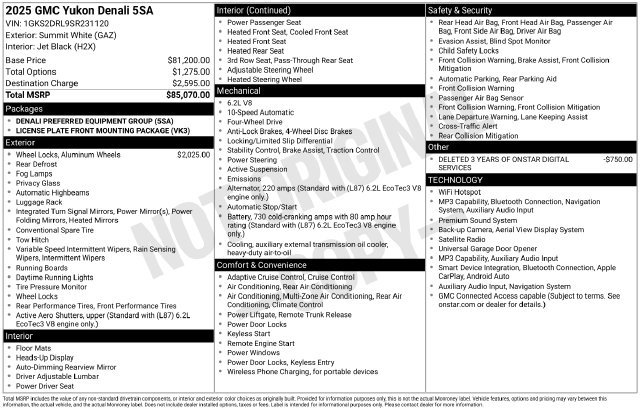 Certified 2025 GMC Yukon Denali AWD/4WD image 5