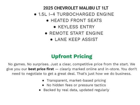 Used 2025 Chevrolet Malibu LT FWD image 2