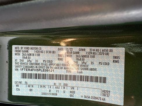 Used 2023 Ford Ranger Lariat w/ Equipment Group 501A High image 29