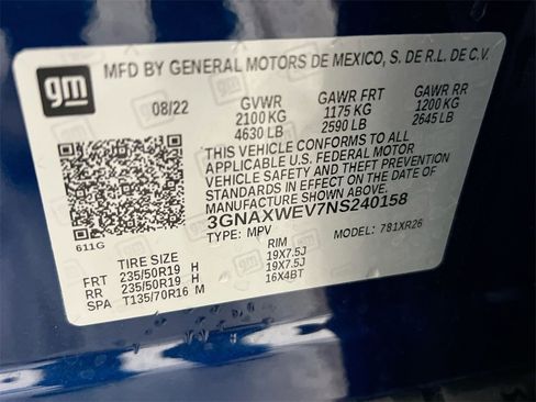 Used 2022 Chevrolet Equinox RS w/ RS Leather Package image 28