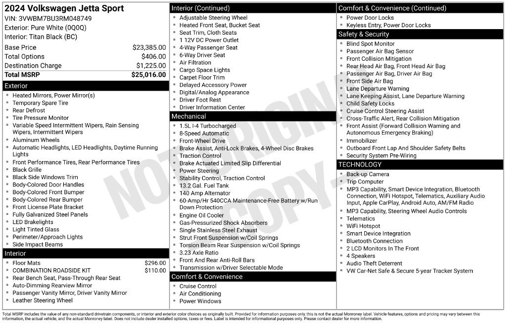 Certified 2024 Volkswagen Jetta Sport FWD image 8