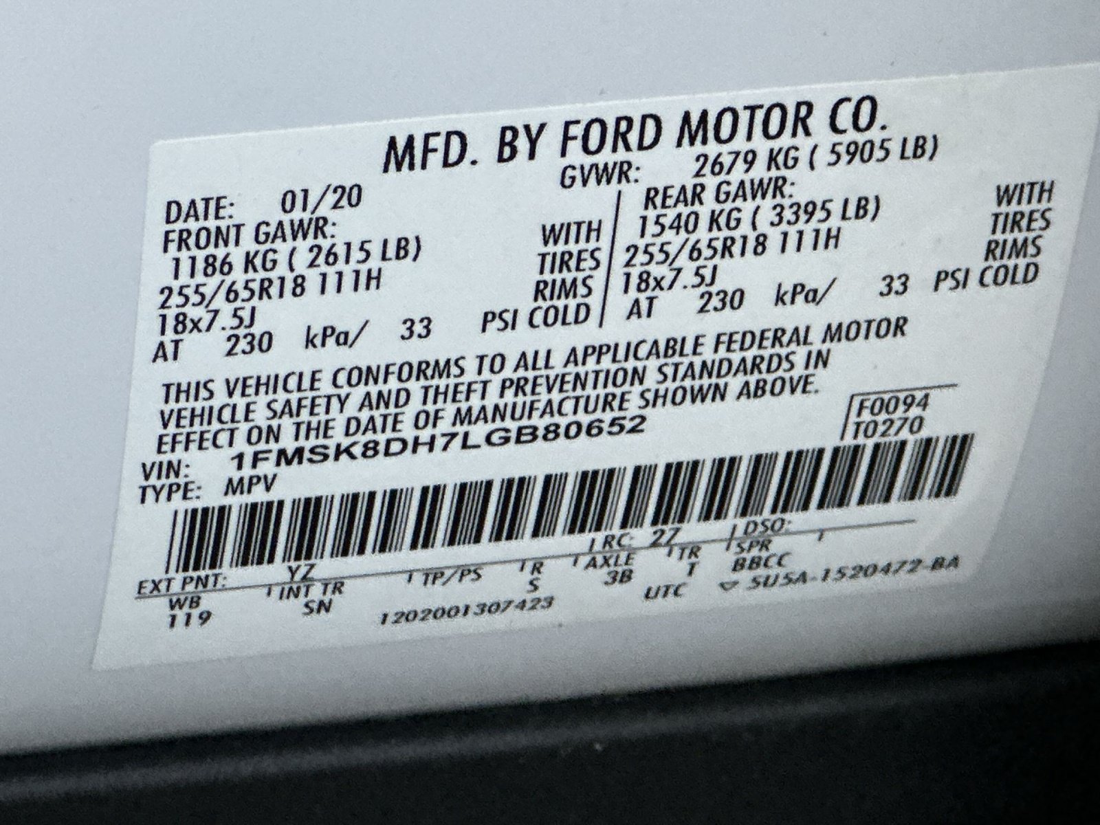 Used 2020 Ford Explorer XLT w/ Equipment Group 202A AWD/4WD image 30