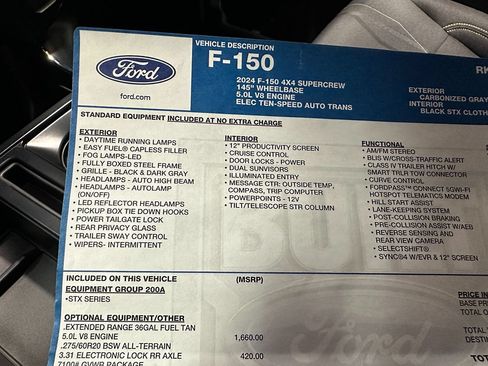 Used 2024 Ford F150 STX w/ STX Black Appearance Package AWD/4WD image 42
