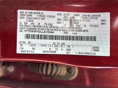 Used 2020 Ford Ranger Lariat w/ Equipment Group 501A Mid image 24