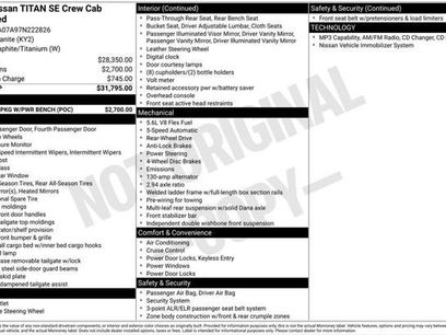Used 2007 Nissan Titan SE w/ Chrome Pkg W/Pwr Bench