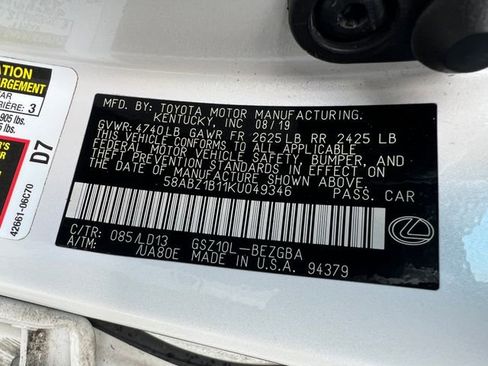 Used 2019 Lexus ES 350 image 37