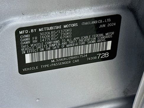 Used 2024 Mitsubishi Mirage ES FWD image 12