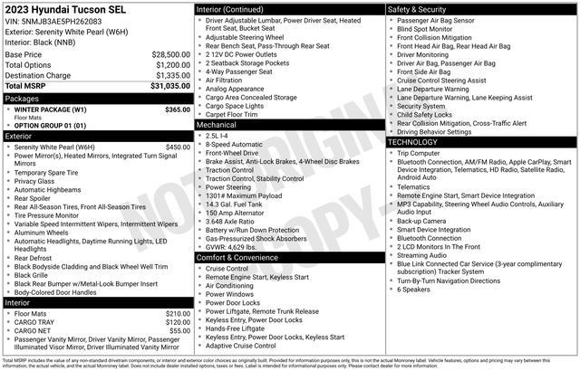 Used 2023 Hyundai Tucson SEL w/ Winter Package FWD image 16
