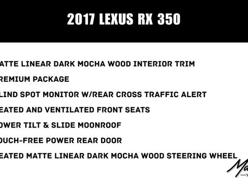 Used 2017 Lexus RX 350 FWD w/ Premium Package image 2