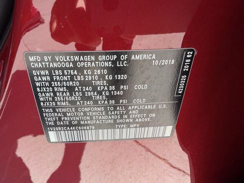 Used 2019 Volkswagen Atlas SEL R-Line FWD image 32