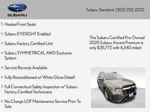 Used 2025 Subaru Ascent Premium AWD/4WD image 2
