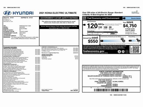 Used 2021 Hyundai Kona Ultimate image 2