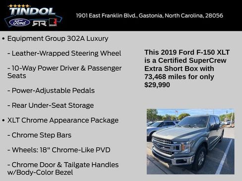 Used 2019 Ford F150 XLT w/ Equipment Group 302A Luxury image 12