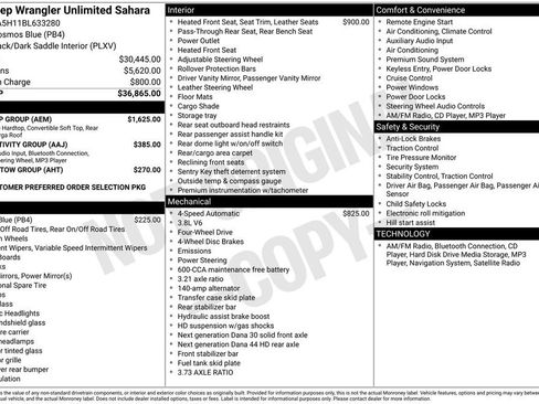 Used 2011 Jeep Wrangler Unlimited Sahara w/ Dual Top Group image 10