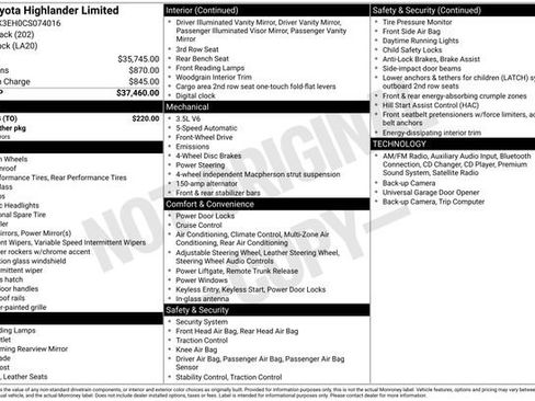 Used 2012 Toyota Highlander Limited w/ Tow Pkg FWD image 15