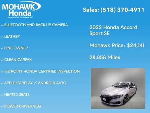 Certified 2022 Honda Accord Sport Special Edition image 8