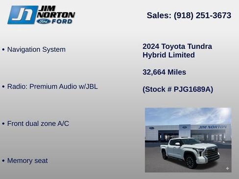 Used 2024 Toyota Tundra Limited w/ Power Package AWD/4WD image 11
