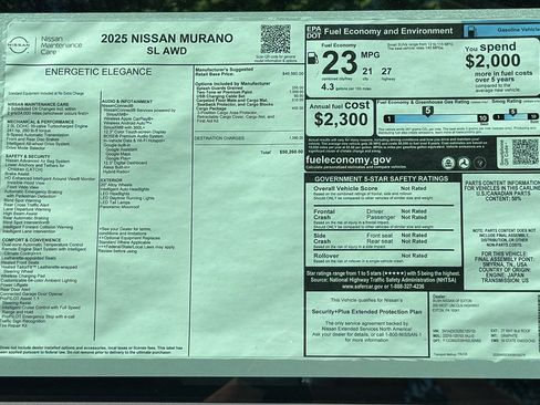 New 2025 Nissan Murano SL w/ Cargo Package image 17