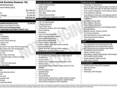 Used 2023 Buick Envision Essence w/ Sport Touring Package FWD image 12