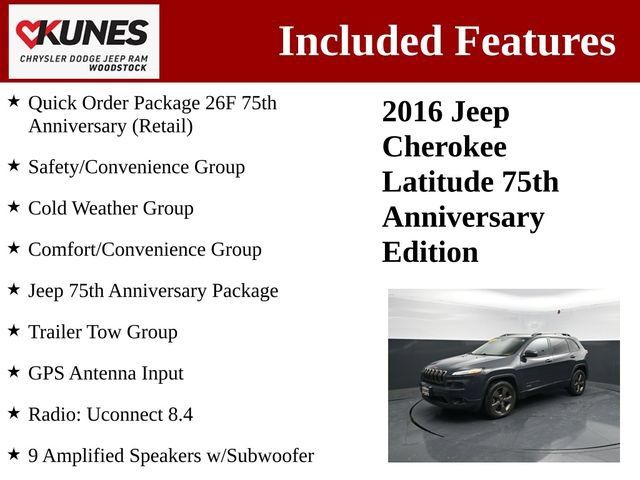 Used 2016 Jeep Cherokee 75th Anniversary AWD/4WD image 3