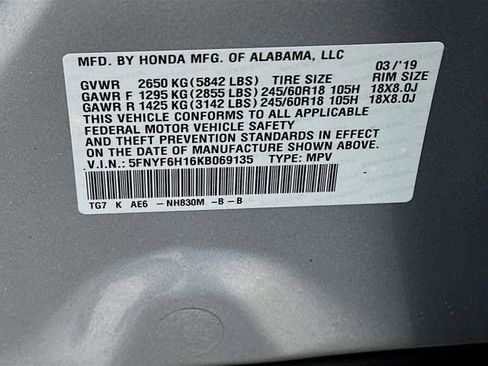 Used 2019 Honda Pilot LX image 32