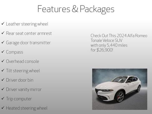 Used 2024 Alfa Romeo Tonale Veloce w/ Premium Interior Package image 25