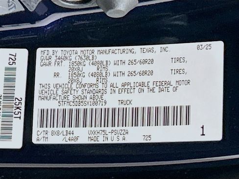 New 2025 Toyota Tundra 1794 Edition AWD/4WD image 31