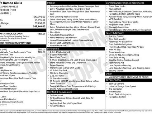 Used 2025 Alfa Romeo Giulia w/ Driving Assist Package RWD image 9