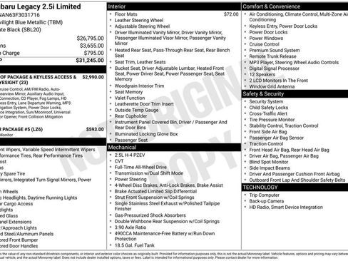 Used 2015 Subaru Legacy 2.5i Limited image 11