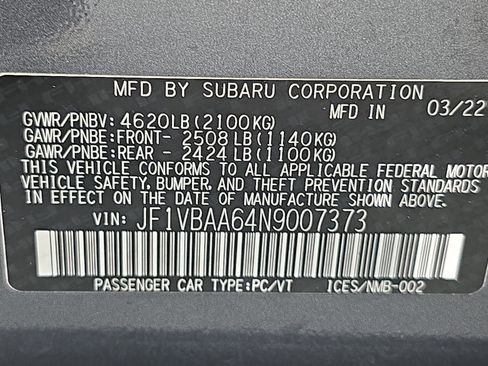 Used 2022 Subaru WRX AWD/4WD image 34