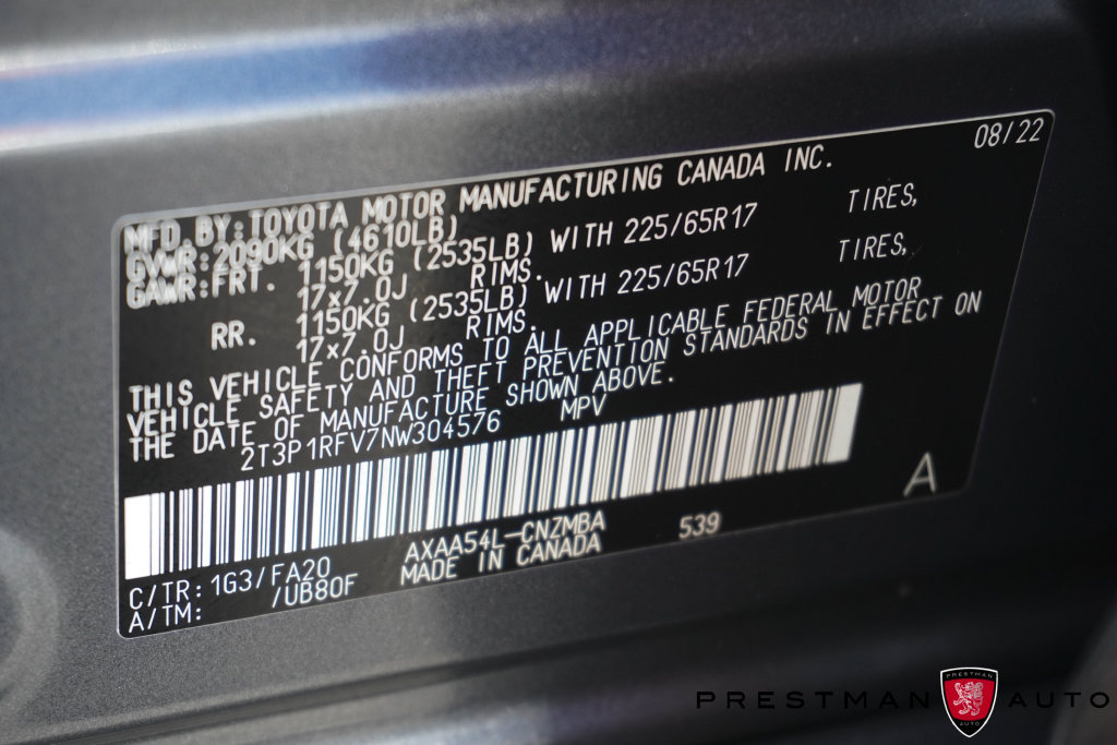 Used 2022 Toyota RAV4 XLE w/ Convenience Package AWD/4WD image 24