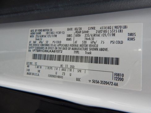 Used 2020 Ford Transit 250 Medium Roof w/ Load Area Protection Package image 28