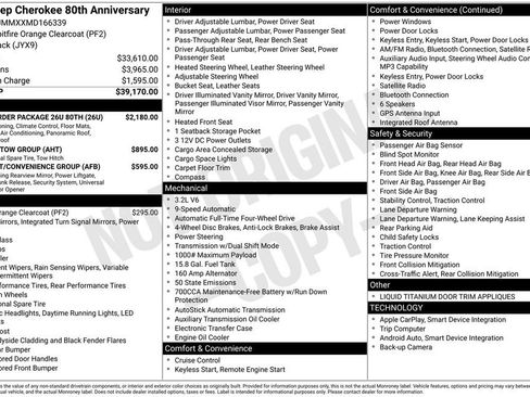 Used 2021 Jeep Cherokee Latitude Lux 80th Anniv w/ Quick Order Package 26U 80TH image 8