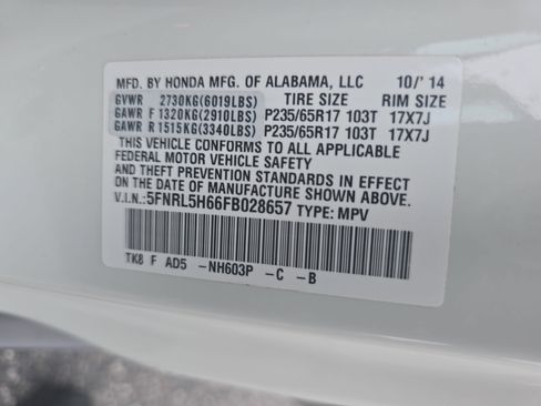 Used 2015 Honda Odyssey EX-L image 34