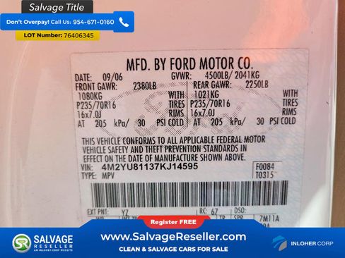 Used 2007 Mercury Mariner Luxury image 17