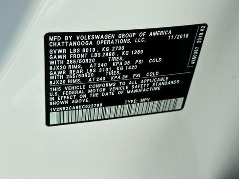 Certified 2019 Volkswagen Atlas SEL Premium image 30