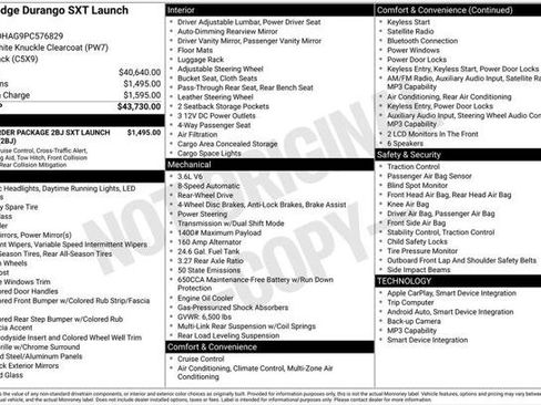Certified 2023 Dodge Durango SXT Launch Edition RWD image 8