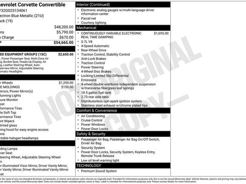 Used 2002 Chevrolet Corvette Convertible w/ Preferred Equipment Group2 RWD image 27