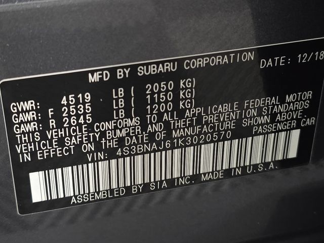Used 2019 Subaru Legacy 2.5i Limited AWD/4WD image 10