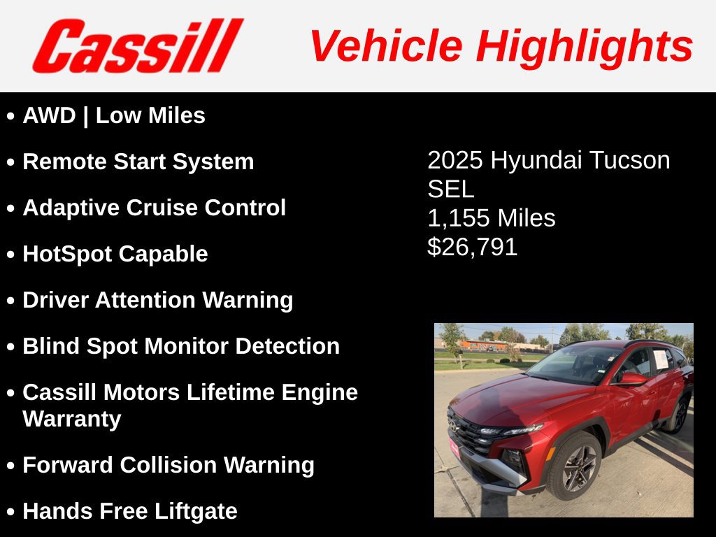 Used 2025 Hyundai Tucson SEL AWD/4WD image 3