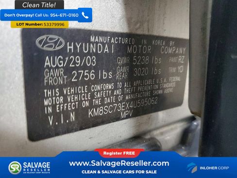 Used 2004 Hyundai Santa Fe 4WD 3.5L image 17