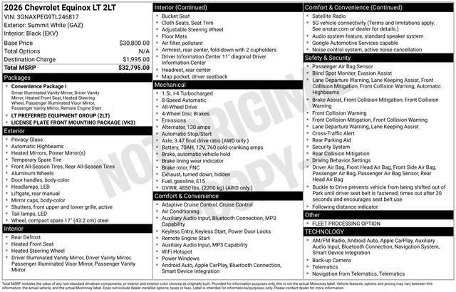 Used 2026 Chevrolet Equinox LT AWD/4WD image 26