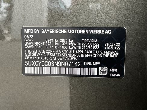 Used 2022 BMW X6 xDrive40i w/ M Sport Package AWD/4WD image 38
