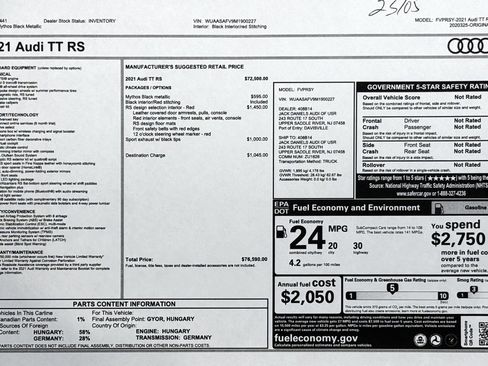 Used 2021 Audi TT RS image 2