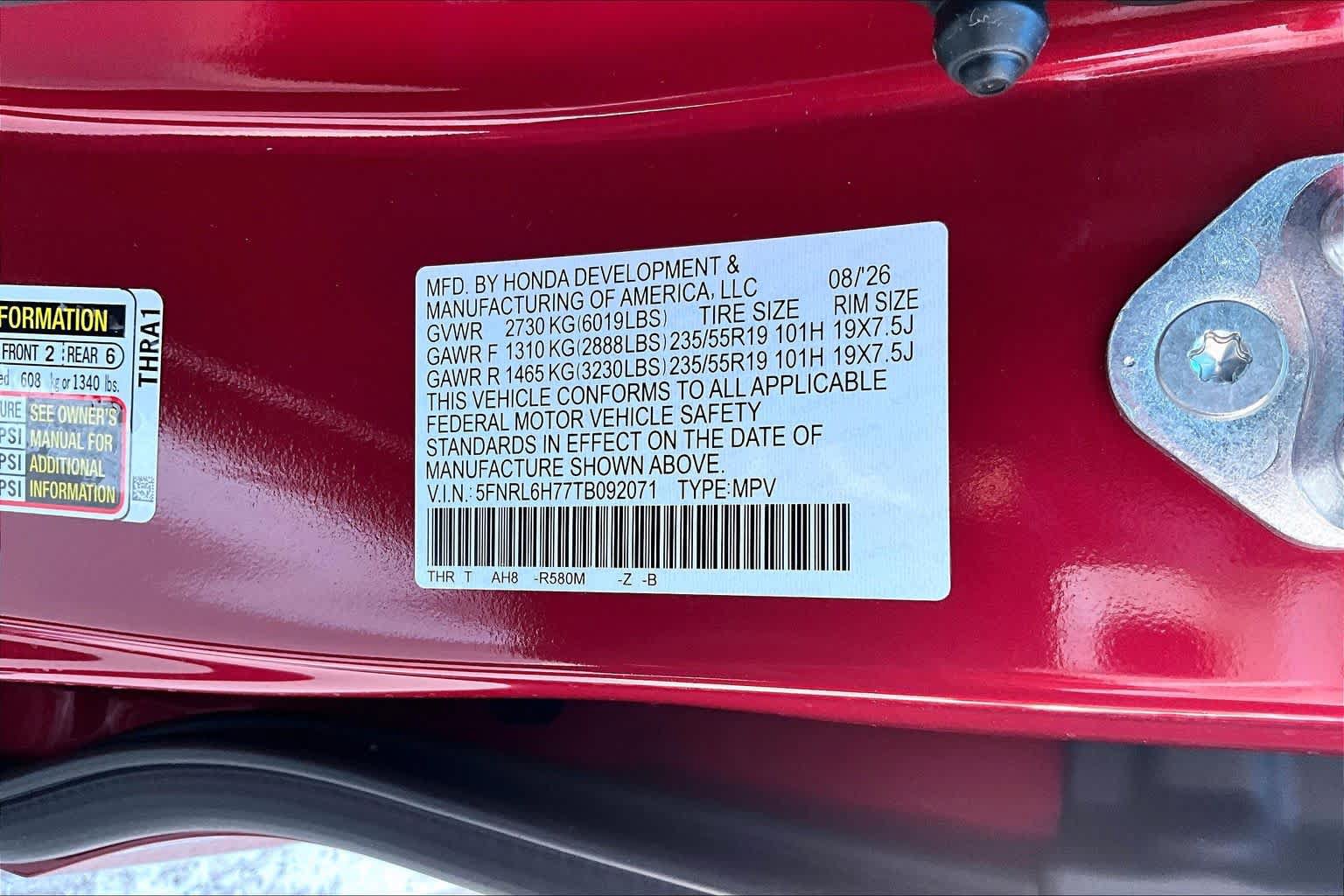 New 2026 Honda Odyssey Sport-L image 21