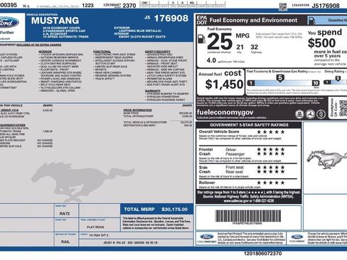 Used 2018 Ford Mustang Coupe w/ Equipment Group 101A RWD image 21