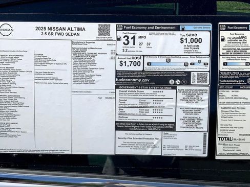 New 2025 Nissan Altima 2.5 SR w/ SR Premium Package image 14