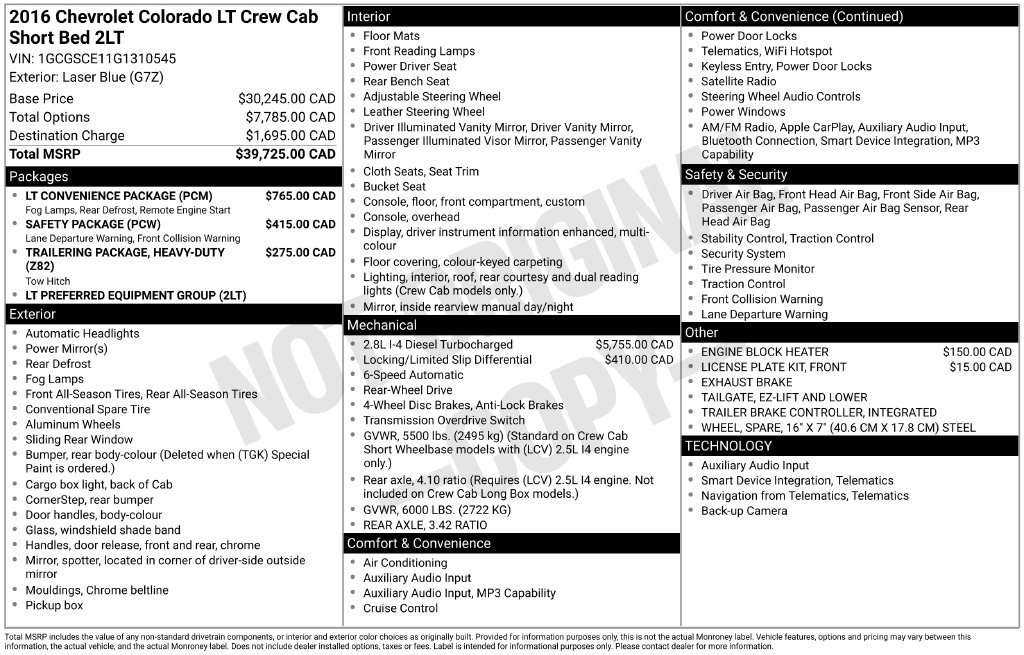 Used 2016 Chevrolet Colorado LT w/ LT Convenience Package RWD image 25