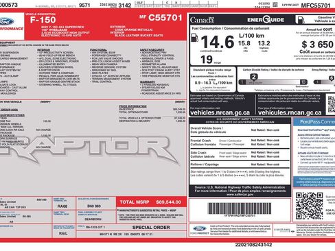 Certified 2021 Ford F150 Raptor w/ Convenience Package AWD/4WD image 25